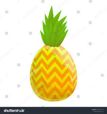 Abstract Pineapple Icon Cartoon Abstract Pineapple Stock
