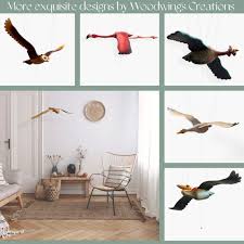 Wooden Flying Bird Mobile Vulture