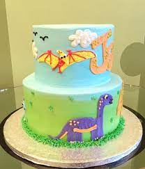 2 Layer Dinosaur Cake gambar png