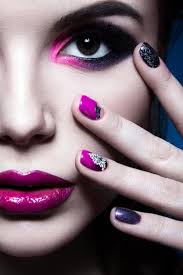 colorful nail polish art beauty