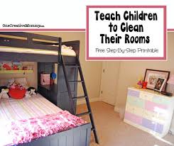 My 9 year old cleans the bathroom himself with chemical cleaners (scrubbing bubbles and chlorox toilet cleaner). How To Teach Children To Clean Their Bedroom Onecreativemommy Com