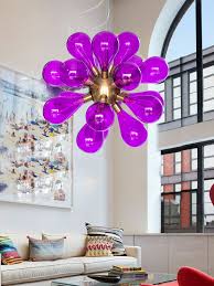 Lila Glass Ball Chandelier Modern Art