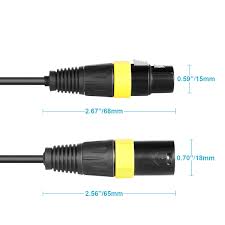 Neewer Flexible Dmx Cable Stage Light Cable 25 Feet 7 6 Meters 3 Pin Signal Xlr Male To Xlr Female Dmx Cable For Moving Head Light Stage Lighting Par Bar Light Dj Lights Neewer