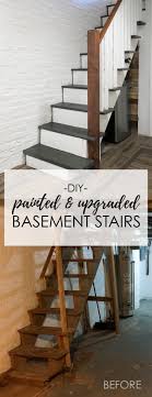 Diy Painted Upgraded Basement Stairs