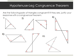 Some of the worksheets displayed are hypotenuse leg theorem work and activity, , the pythagorean theorem date period, pythagoras theorem teachers notes, pythagorean theorem 1, work altitude to the hypotenuse 2, state if the two triangles are if they are, leg1 leg hypotenuse. Learning Goal Iwbat To Solve For Unknown Side Lengths And Angles In Triangles By Using Theorems About Triangles Homework Hw 3 8 Midsegment Theorem Ppt Download