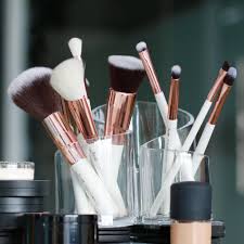 rose gold makeup brushes set