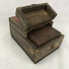 antique anese geisha wood makeup box