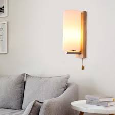 Modern Concise Glass Wooden Sconce
