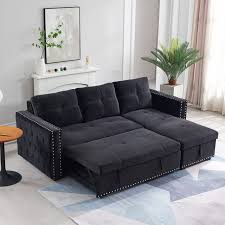 Convertible Pull Out Sleeper Sofa Bed