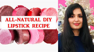 homemade natural lipstick with