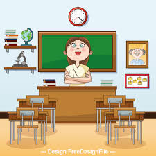 Geek tshirts, onesies & more for kids and adults. Teacher Cartoon Illustration In The Classroom Vector Free Download