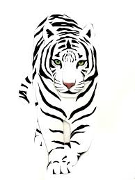Voir plus d'idées sur le thème dessin tigre, dessin, pochoir silhouette. Anima Tigre Blanc Escultura Por Constance Schroeder Artmajeur