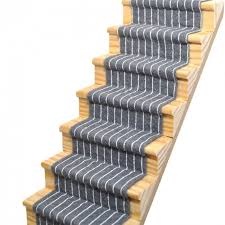 slate grey striped stair carpet