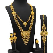 indian luxury gold plated necklace