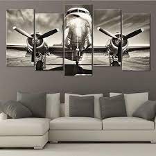 Vintage Airplane Multi Panel Canvas