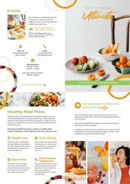 healthy food bifold brochure piktochart