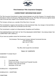 Now my real estate agent tells me that i should buy a policy for myself, too. First American Title Insurance Company Commitment Information Sheet Pdf Free Download