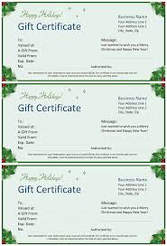 christmas gift certificate for word
