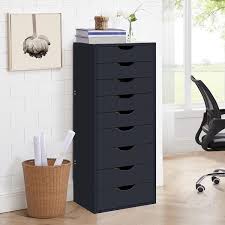 homestock black 9 drawer dresser tall
