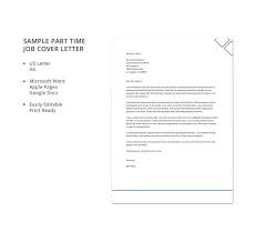 part time job cover letter templates