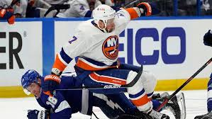 Islanders and lightning looking to rachet it up for game 2 anthony cirelli of the lightning is checked by travis zajac of the islanders during the second period in game 1 of the stanley cup. Semyon Varlamov Islanders Beat Lightning 2 1 In Game 1 Fox News