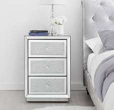 stella mirrored bedside table
