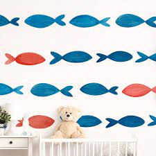 Fish Wall Decal For Nursery Watercolor