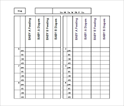 Baby Schedule Template For Nanny Printable Schedule Template