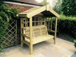 wooden garden arbour