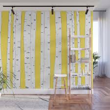 Aspen Forest Yellow Wall Mural By