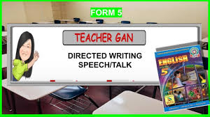 All you need are these 7 great topics, and you will be able to start friendly small talk with any native speaker you meet! Directed Writing Speech Talk Spm English Youtube