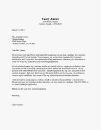 Cover Letter Internship Sample Examples Sample Cover Letters For