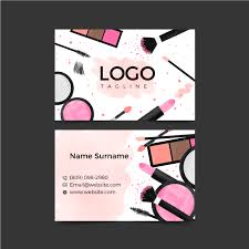 makeup artist business card vector art