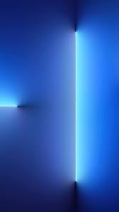 blue neon glowing lights iphone 13 pro