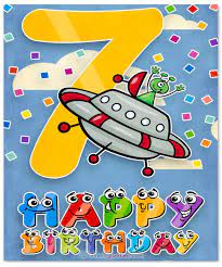 Blow up the balloon card. Happy 7th Birthday Wishes For 7 Year Old Boy Or Girl Happy 7th Birthday 7th Birthday Wishes Birthday Wishes For Kids