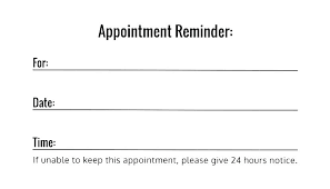 Family Dental Reminder Card Template Appointment Cards