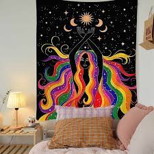 Tapestry Wall Hanging Indian Moon Girl