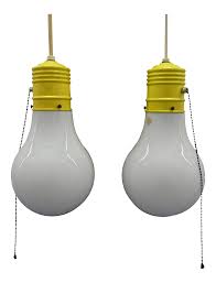 1960 S V V France Giant Light Bulb Hanging Lamps A Pair Chairish