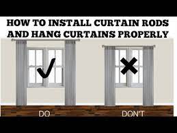 install curtain rods and hang curtains