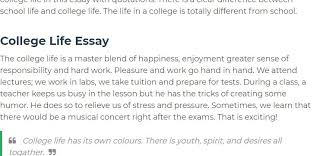 Here Is The Essay On College Life For The 2nd Year English