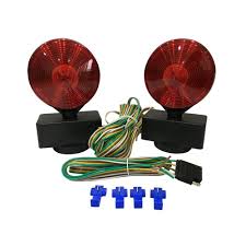 Maxxhaul Magnetic Towing Light Kit Dual Sided For Rv Boat Trailer And More Dot Approved 80778 The Home Depot