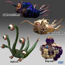 There's no way to unlock all parts in the creature stage, but you can use the creature creator, make whatever final product you want, and then use the evoadvantage cheat to start with this creature. Spore Creations Showcase 13 By Bernoully On Deviantart Spore Weird Creatures Creature Design