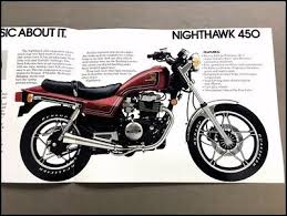 1983 honda nighthawk 450 cb450sc bike