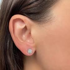 2 01 carat tw diamond stud earrings