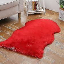 fluffy fur non slip faux sheepskin rug