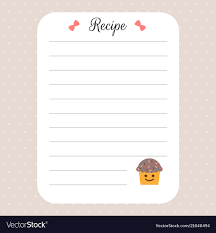 recipe card template cookbook template