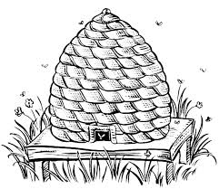 _ e e coloring page. Insects A Beehive With Bees Around