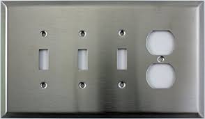 Stainless Steel 4 Gang Combo Wall Plate
