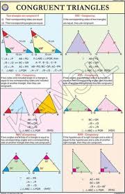 Congruent Triangles For Mathematics Chart
