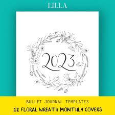 Bullet Style Journal Templates Printable Monthly Covers - Etsy France
